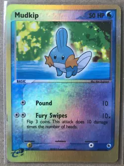 Pokemon Mudkip 60/109 EX Ruby & Sapphire Reverse Holo Common MP READ - Image 1