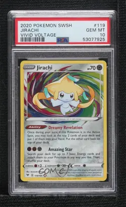Amazing Rare - Jirachi Pokemon Sword & Shield Vivid Voltage PSA 10 GEM MT - Image 1