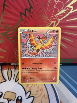 Pokemon Moltres Fates Collide 9/124 Rare Regular Basic 120 HP English - Image 1