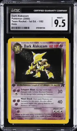 2000 POKEMON TEAM ROCKET - 1ST EDITION - HOLO #1/82 DARK ALAKAZAM CGC 9.5 - Image 1