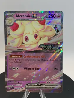 Pokemon ALCREMIE ex Journey Together STAMPED Black Star Promo 075/159 ENG - Image 3