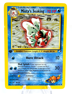 1st Edition Misty's Seaking 55/132 - Gym Heroes - Uncommon - Pokemon - NM - Image 1