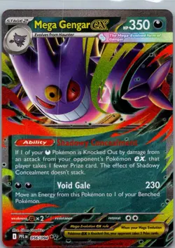 Mega Gengar ex 056/094 Double Rare Phantasmal Flames Pokemon Holo Near Mint - Image 1