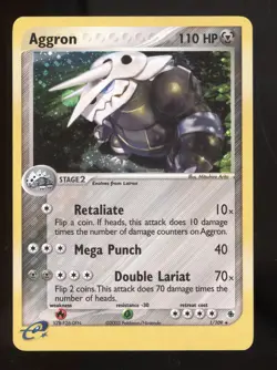 2003 Pokemon EX Ruby & Sapphire Aggron Holo Rare #1/109 - Image 1