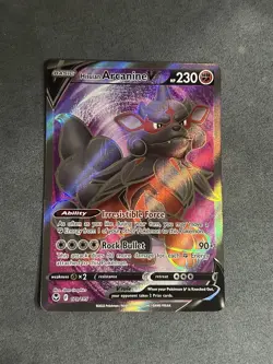Pokemon TCG Hisuian Arcanine V 179/195 Silver Tempest Full Art Ultra Rare Holo - Image 1