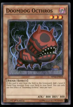 Doomdog Octhros MP16-EN018 Common / Short Print Yu-Gi-Oh 1st Edition Near Mint - Image 1
