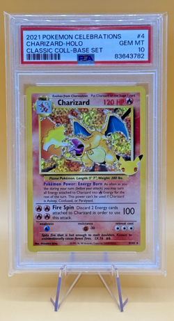 2021 Pokemon Celebrations #4 Charizard Holo Classic Collection Base Set PSA 10!! - Image 1
