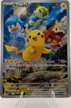 Pokemon Pikachu 027 Scarlet & Violet Promo Holo Card English TCG - Image 1