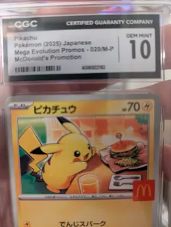 Pokemon Pikachu Mega Evolution Promos 020/M-P McDonald's Japanese CGC 10 - Image 3