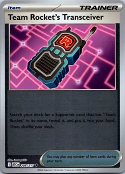 Team Rocket's Transceiver Reverse Holo Pokemon Ascended Heroes 209/217 NM - Image 1
