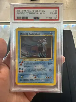 2001 POKEMON NEO REVELATION 65 SHINING GYARADOS HOLO PSA 6 - Image 3