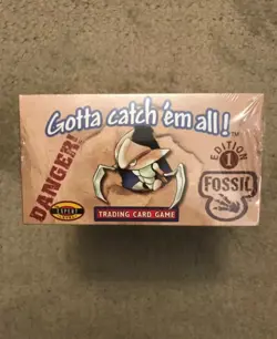 Pokemon Fossil 1st Edition Sealed Booster Box Wizards of the Coast 1999 - Image 2