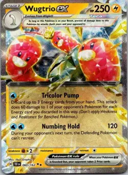 Pokemon Wugtrio ex 060/162 Temporal Forces Double Rare Holo NM - Image 1