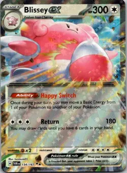 BLISSEY ex 134/167 Twilight Masquerade Holo Double Rare Pokemon TCG Near Mint - Image 1