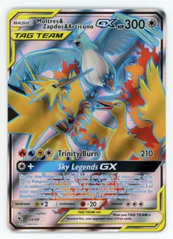 Moltres & Zapdos & Articuno GX - Pokemon 2019 Hidden Fates #66 MINT - Image 1
