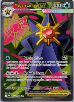 Mega Starmie ex 102/088 Ultra Rare Perfect Order Pokemon Holo Near Mint - Image 1