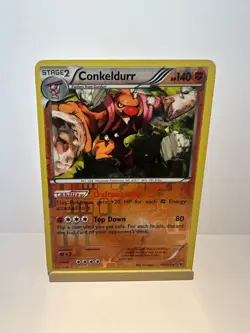 Conkeldurr 64/101 Holo Rare Noble Victories Pokemon Moderately Played - Image 1