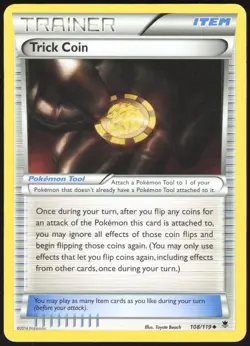 Trick Coin 108/119 Uncommon Phantom Forces Pokemon Near Mint - Image 1