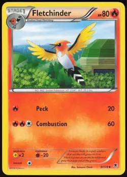 Fletchinder 9/119 Uncommon Phantom Forces Pokemon Near Mint - Image 1