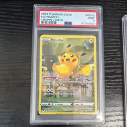 Pokemon Crown Zenith Pikachu #GG30 Full Art PSA 9 Mint - Image 1