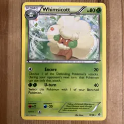 Whimsicott - 12/98 - Rare LP, English Pokemon Emerging Power - Image 1
