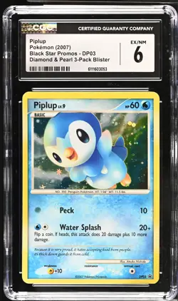 Piplup DP03 Diamond & Pearl 3-pack Blister Black Star Promos Pokemon CGC 6 Ex/nm - Image 1