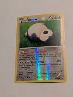 Pokemon TCG Snorlax Flashfire 80/106 Reverse Holo Rare - Image 1