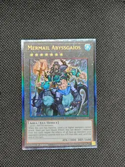 Mermail Abyssgaios 1st Edition Prismatic Ultimate Rare RA04-EN065 Yu-Gi-Oh! - Image 1