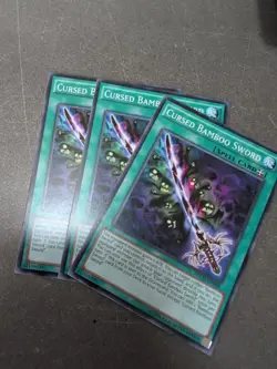 YuGiOh! 3X Cursed Bamboo Sword - Common - NECH-EN068 NM - Image 1