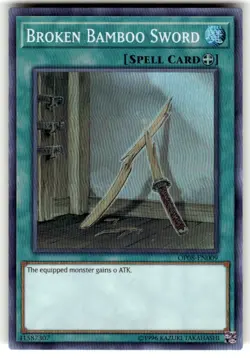 Yugioh Broken Bamboo Sword OP08-EN009 Super Rare NM - Image 1