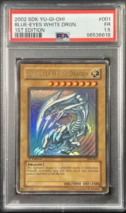 Yu-Gi-Oh! Blue-Eyes White Dragon SDK-001 1st Edition Ultra Rare Holo PSA - Image 1