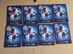 8x Red Bull Blue DON!! Exclusive Foil Promo Cards NM One Piece - Image 1
