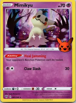 MIMIKYU Trick or Trade BOOster 2022 Pokemon Halloween TCG Holo Foil Card 081/189 - Image 1
