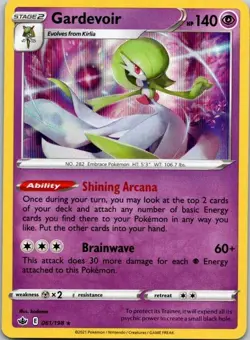Pokemon Card Gardevoir Holo Rare SWSH06: Chilling Reign 061/198 - Image 1