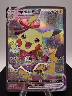 Pikachu Pop Pokemon Card VMAX ACG V Star Holo Cosplay - Image 1