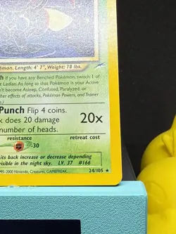 Light Ledian 24/105 - RARE - Neo Destiny - VINTAGE WOTC POKEMON CARD - NM - Image 5