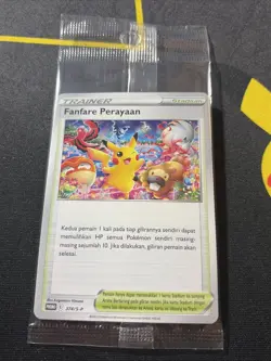 PIKACHU FANFARE PERAYAAN - 374/S-P - INDONESIAN SEALED POKEMON CARD PROMO PACK - Image 1