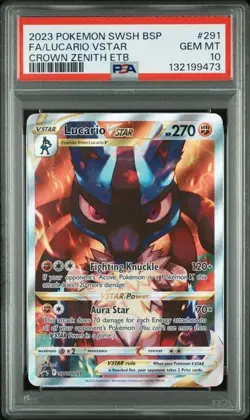 PSA 10 Lucario VSTAR SWSH291 SWSH: Sword & Shield Promo Cards Holo Pokemon - Image 1