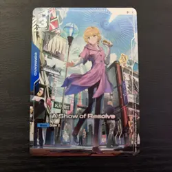 Gundam Card Game - A Show Of Resolve (U+) - Newtype Rising (GD01-100) NM - Image 1