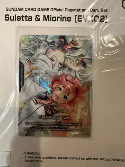 Gundam TCG Playmat Suletta & Miorine Bandai Card Games Fest 2025 Mat & Card NEW - Image 3