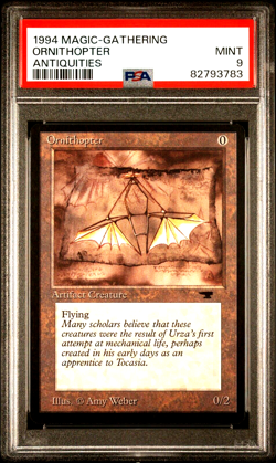 1994 MTG Magic the Gathering Antiquities Ornithopter Vintage WOTC PSA 9 Mint - Image 1