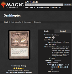 1994 MTG Magic the Gathering Antiquities Ornithopter Vintage WOTC PSA 9 Mint - Image 4