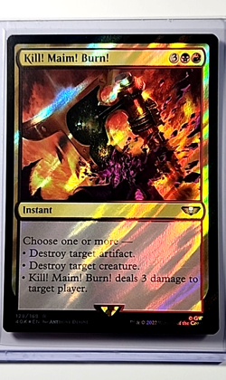 MTG Magic the Gathering Warhammer 40000 40k Surge Foil #128 Kill Maim Burn - Image 1