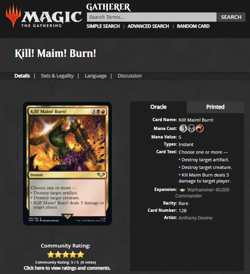 MTG Magic the Gathering Warhammer 40000 40k Surge Foil #128 Kill Maim Burn - Image 3