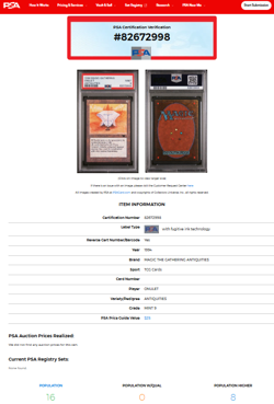 1994 MTG Magic the Gathering Antiquities Onulet Vintage WOTC PSA 9 Mint - Image 3