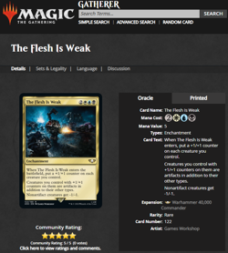 2022 MTG Magic the Gathering Warhammer 40000 Surge Foil #122 The Flesh is Weak - Image 3