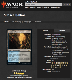2022 MTG Magic the Gathering Warhammer 40000 40k Surge Foil #295 Sunken Hollow - Image 3