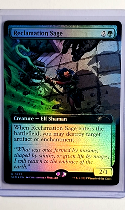 2023 MTG Magic the Gathering Secret Lair Borderless Foil #777 Reclamation Sage - Image 1