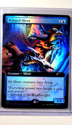 2022 MTG Magic the Gathering Secret Lair Drop Foil #628 Winged Sliver Ext Art - Image 1