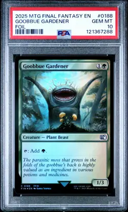 2025 MTG FINAL FANTASY FOIL #0188 GOOBBUE GARDENER PSA 10 - Image 1